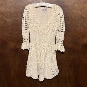 Temperley London ivory crochet dress size 4